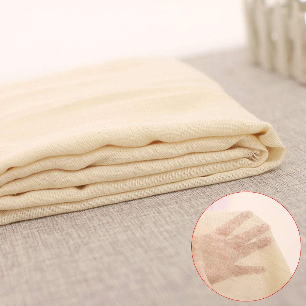 Faderr Étamine de cuisine antibactérienne en coton 150 x 150 cm Qualité 90 réutilisable beige