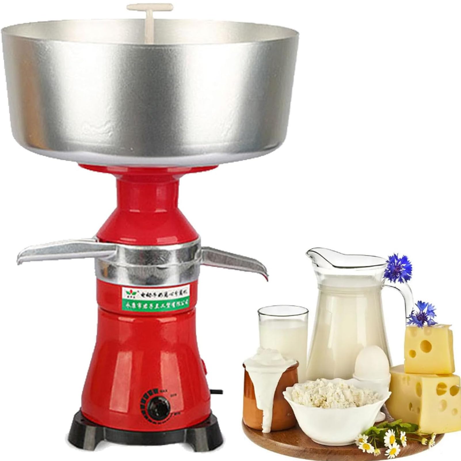 Separatore per latte e panna da 21 gal/h, per latte fresco di capra e mucca, ciotola in acciaio inox, separatore centrifugo per frappè ed estrazione panna