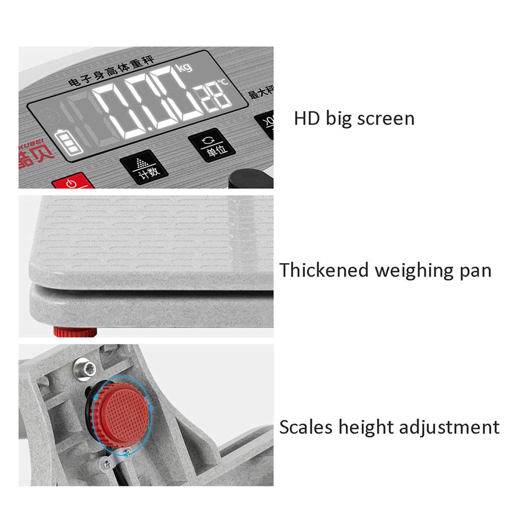 Bilancia professionale per medico, bilancia elettronica per altezza e peso, bilancia digitale di precisione, display a LED ad alta definizione, misurazione accurata 70-190 cm