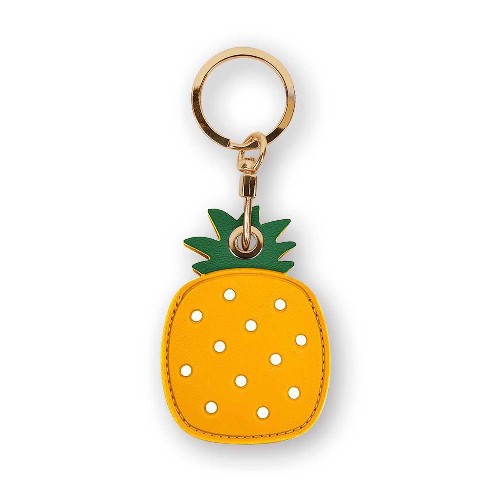 Leather Keychain Case Holder Compatible with Apple AirTag, GPS Airtag Keychain Finder Tracker with Key Ring, Anti-Scratch Protective Air Tag Cover