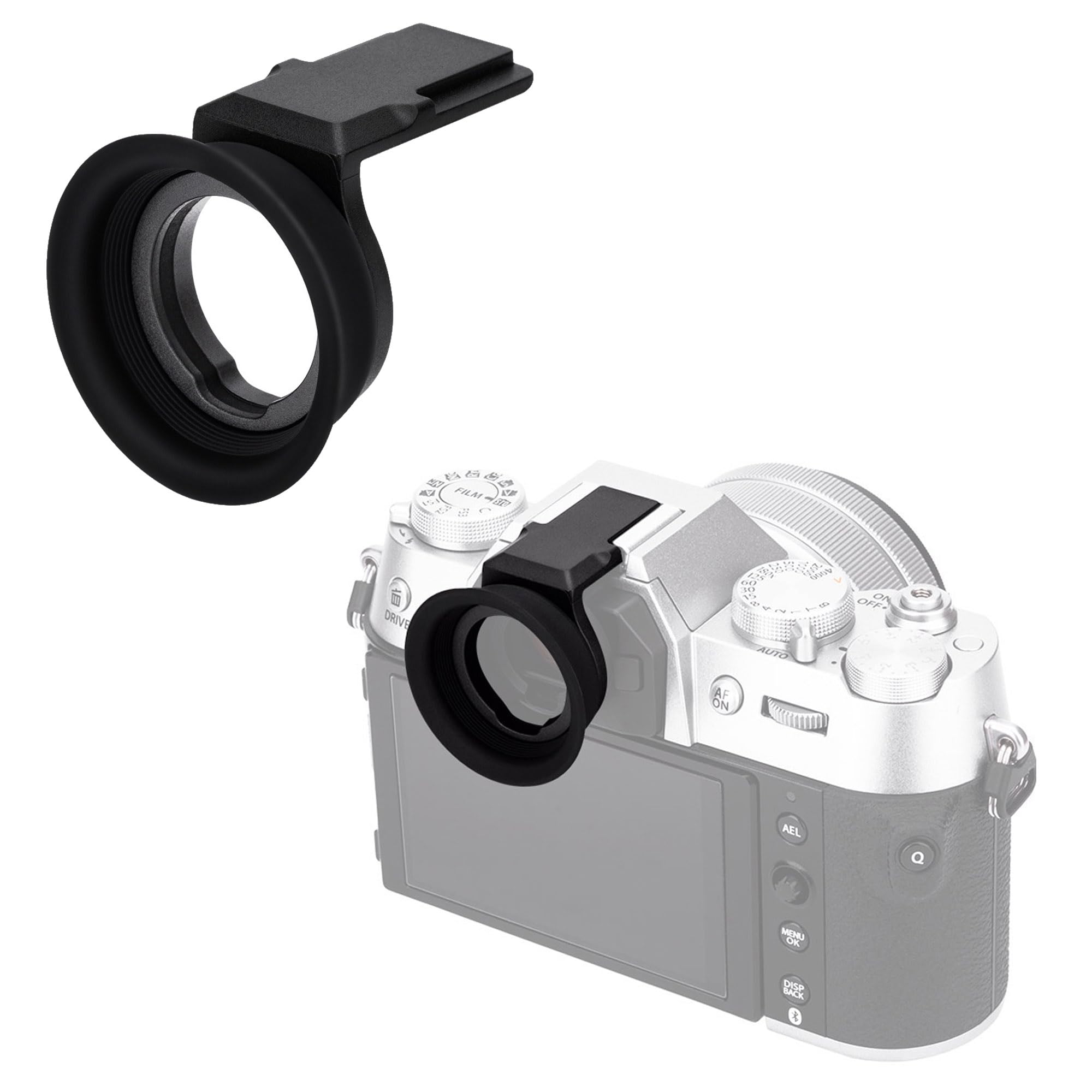 JJC Soft Rubber Eyecup Eyepiece for Fuji Fujifilm X-T50 XT50 Mirrorless Camera, X-T50 XT50 Eye Cup Viewfinder Cover, Not Affect The Use of LCD Screen,
