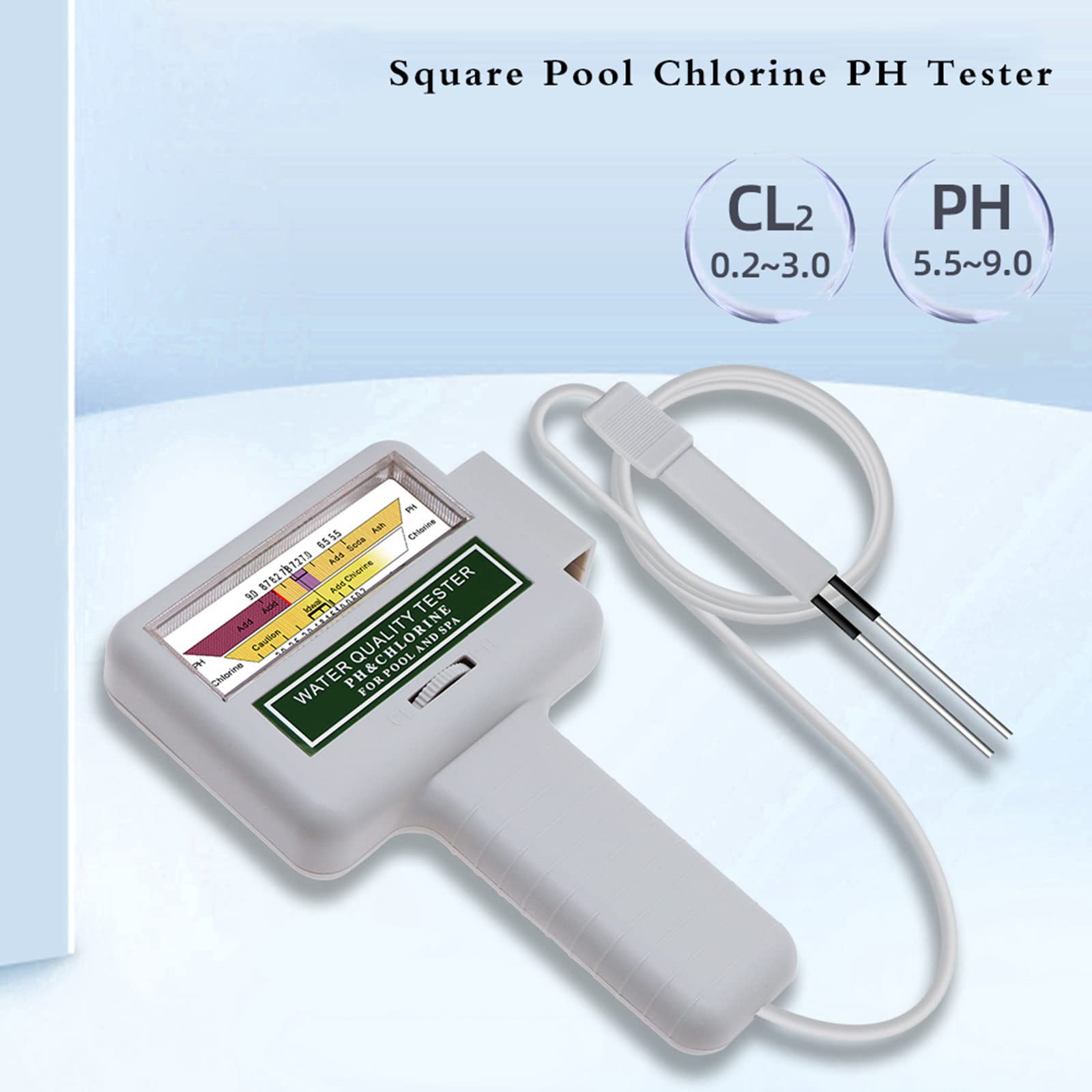 Tester di qualità dell'acqua Analizzatore di tester di pH Misuratore di pH per accessori per monitor per piscine per acquari