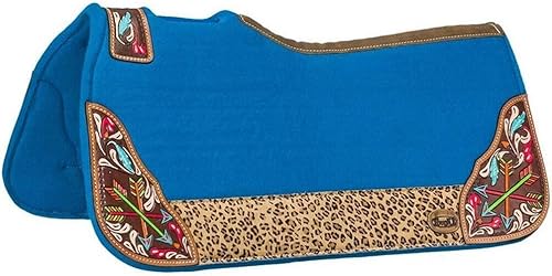 Tough 1 Almohadilla de sillín de flecha pintada a mano turquesa 31X32