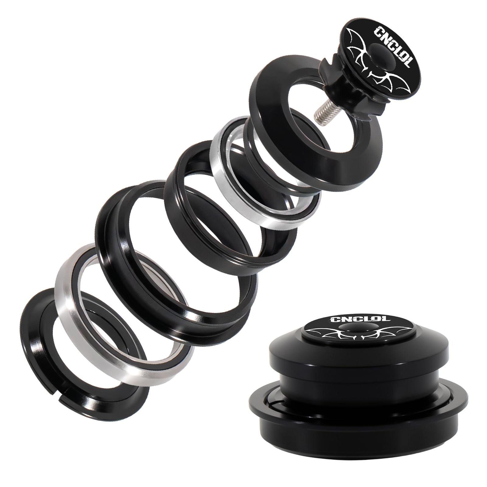 mono　ヘッドのみ Amazon | CNC 1-1/8インチ バイクヘッドセット 34mm 44mm 41.8-52mm 44