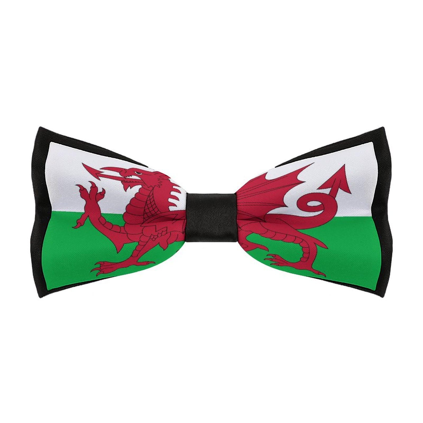 Ahdyr Unisex As Pic Wales Flag Bow Tie For Men Wedding Party Bowtie