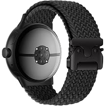 Yeahxing Band for Pixel Watch 4/3/2/1 Band - Stretchy Nylon Braided Bands for Google Pixel Watch 41mm 45mm, Fit 6.8-10.2 inch Adjustable Wristband with Parachute Buckle for Men Women