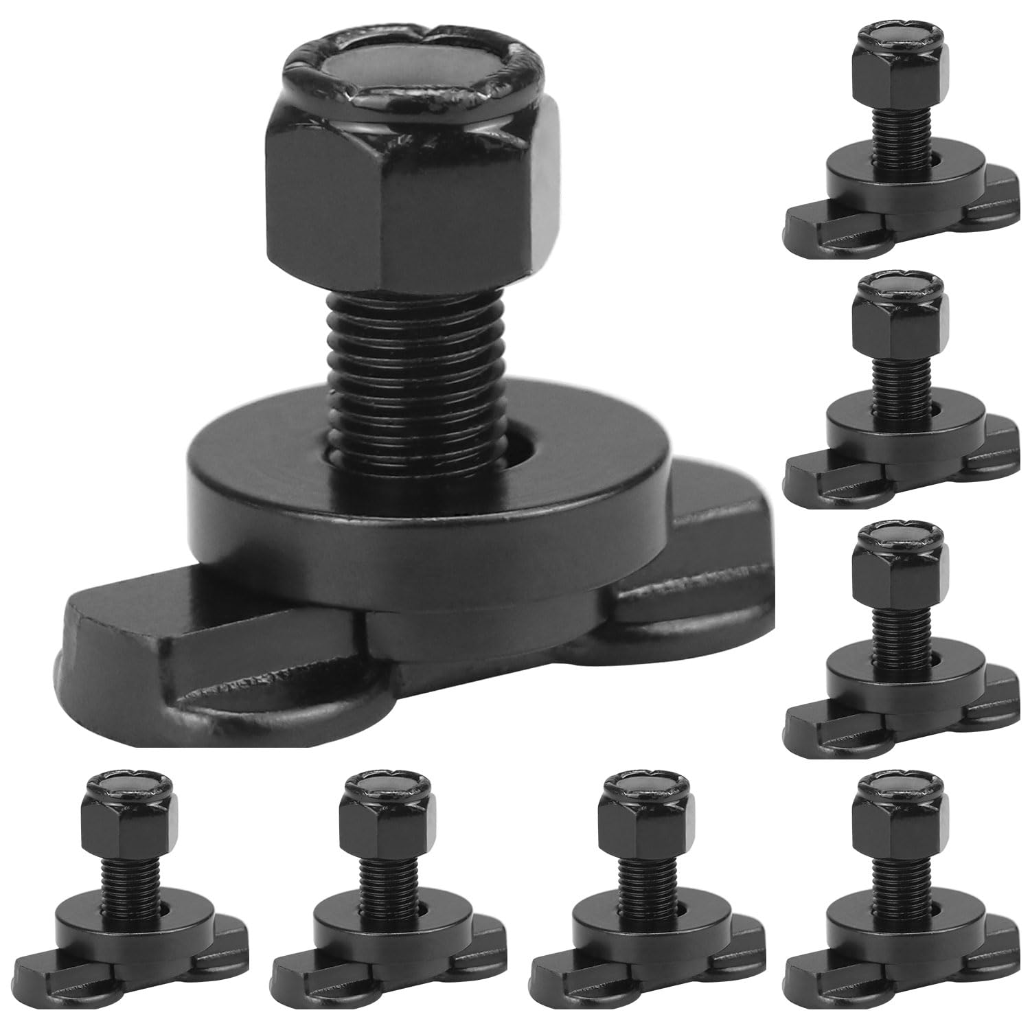 QWORK L-Track tuerca roscada doble lengüeta 6000 libras de acero 8