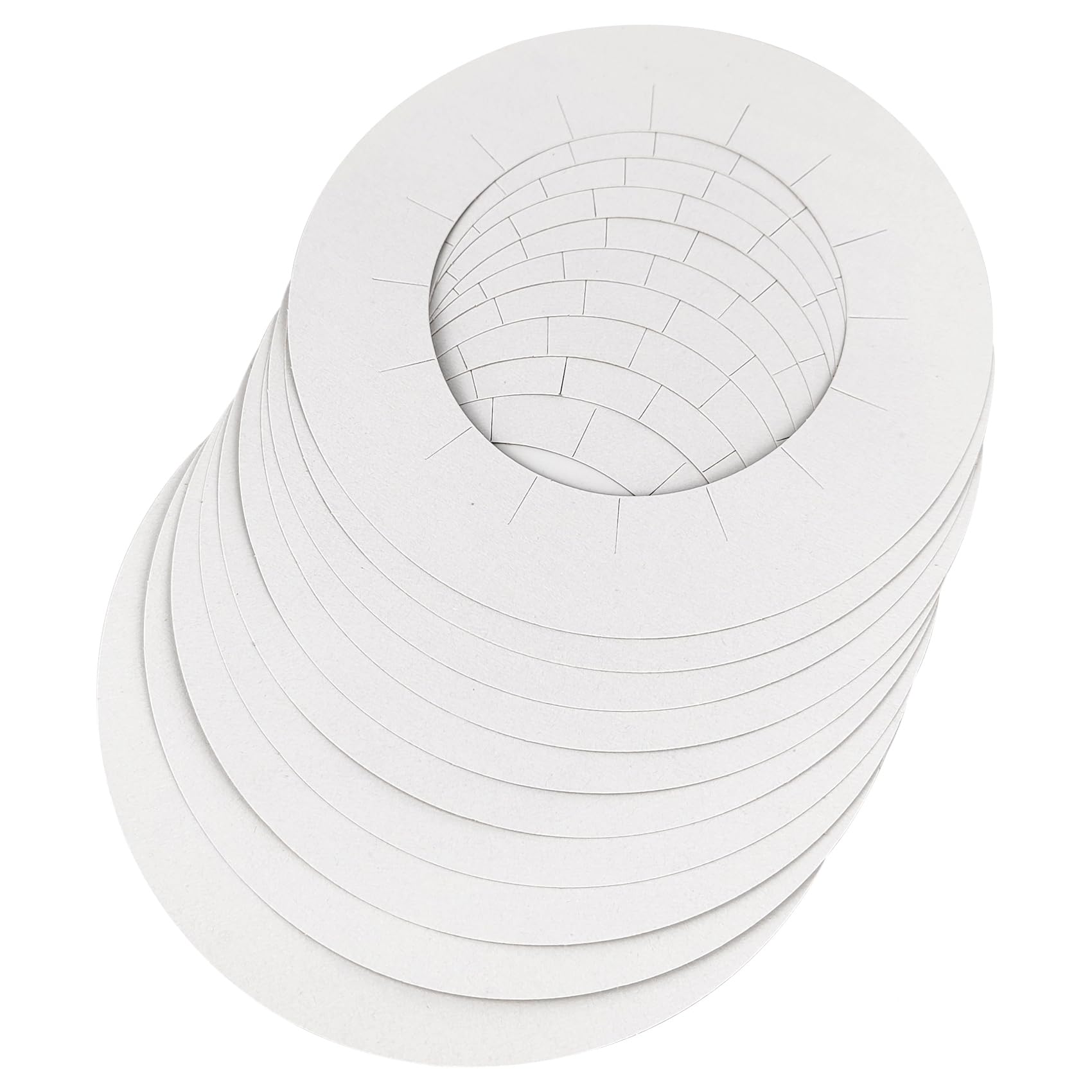 20 Pieces Clean Collars for Wax Warmer, Wax Universal Protective Collors for Wax Can, Waxing Supplies (White, 20 Pack)