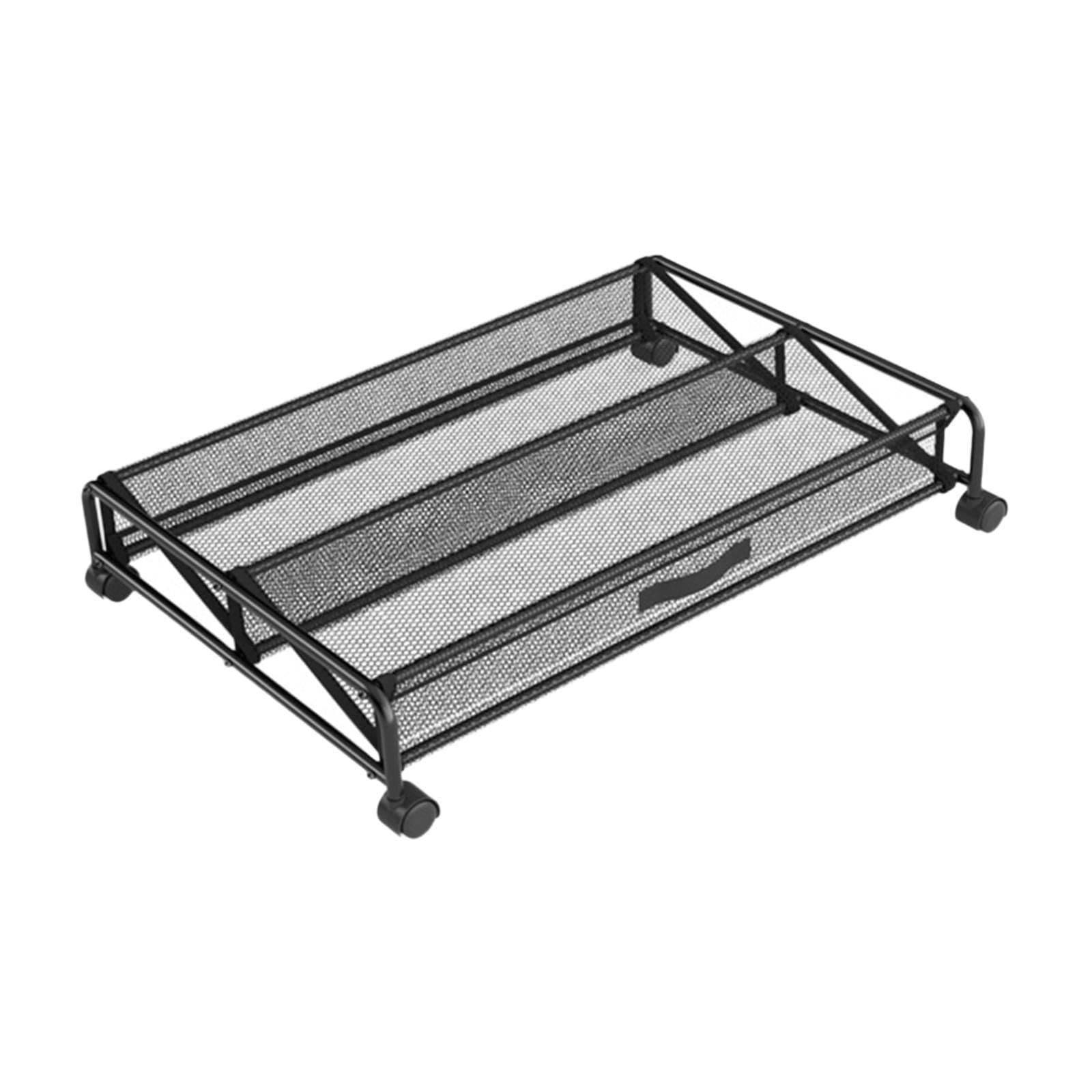 perfk Organizer portascarpe sottoletto, Facile da riporre, Contenitore portaoggetti Portatile Mobile e Girevole per Scarpe Oxford