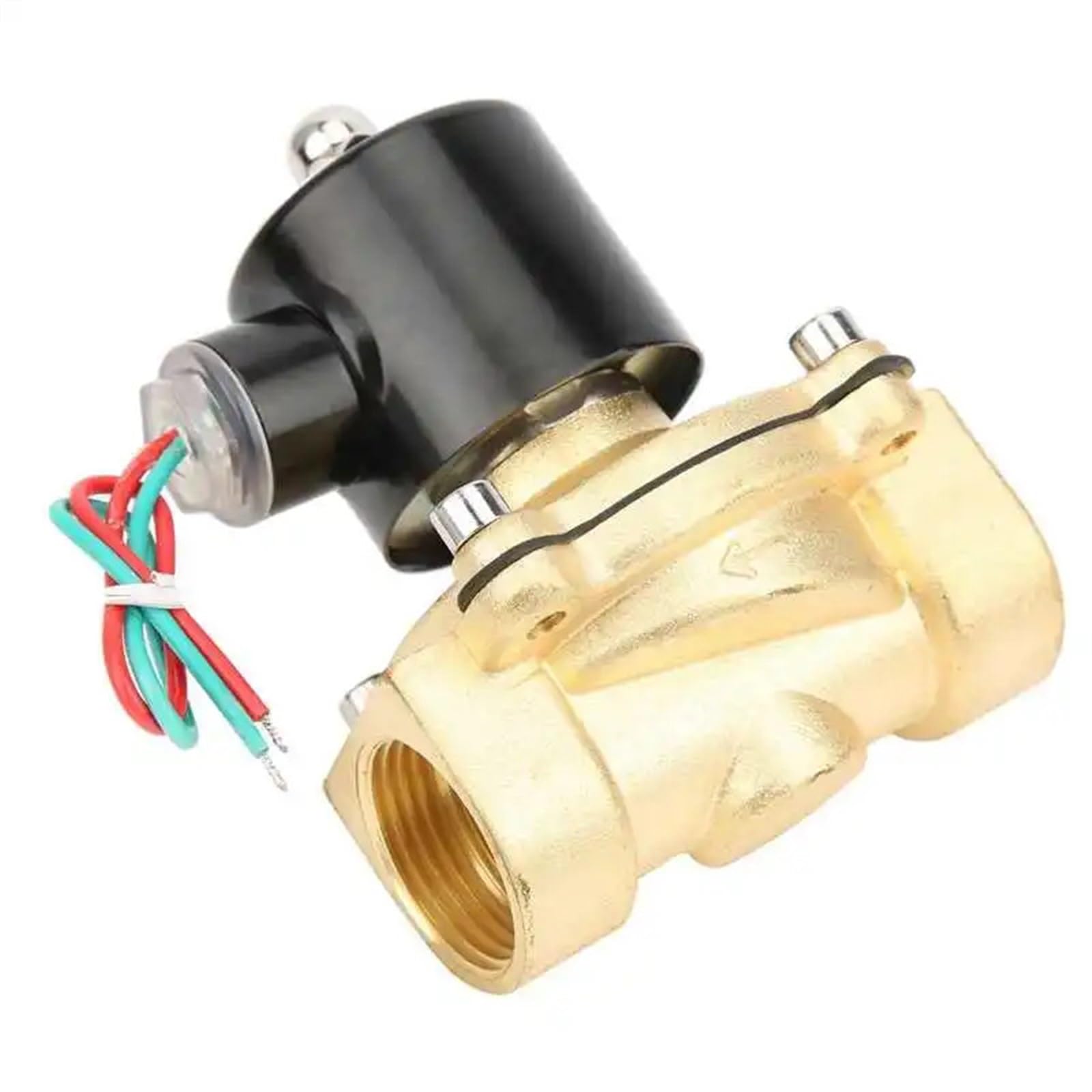 NYRXRYTCA G1 inch Brass Solenoid Valve Pressure Mechanical Normal Closed Direct Acting For 2W-250-25 Two Way Valve(AC 24V)