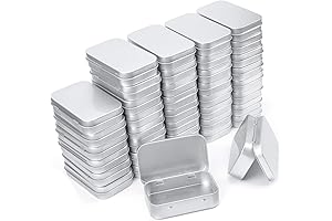 Aybloom 40-Pack Silver Metal Tin Storage Containers