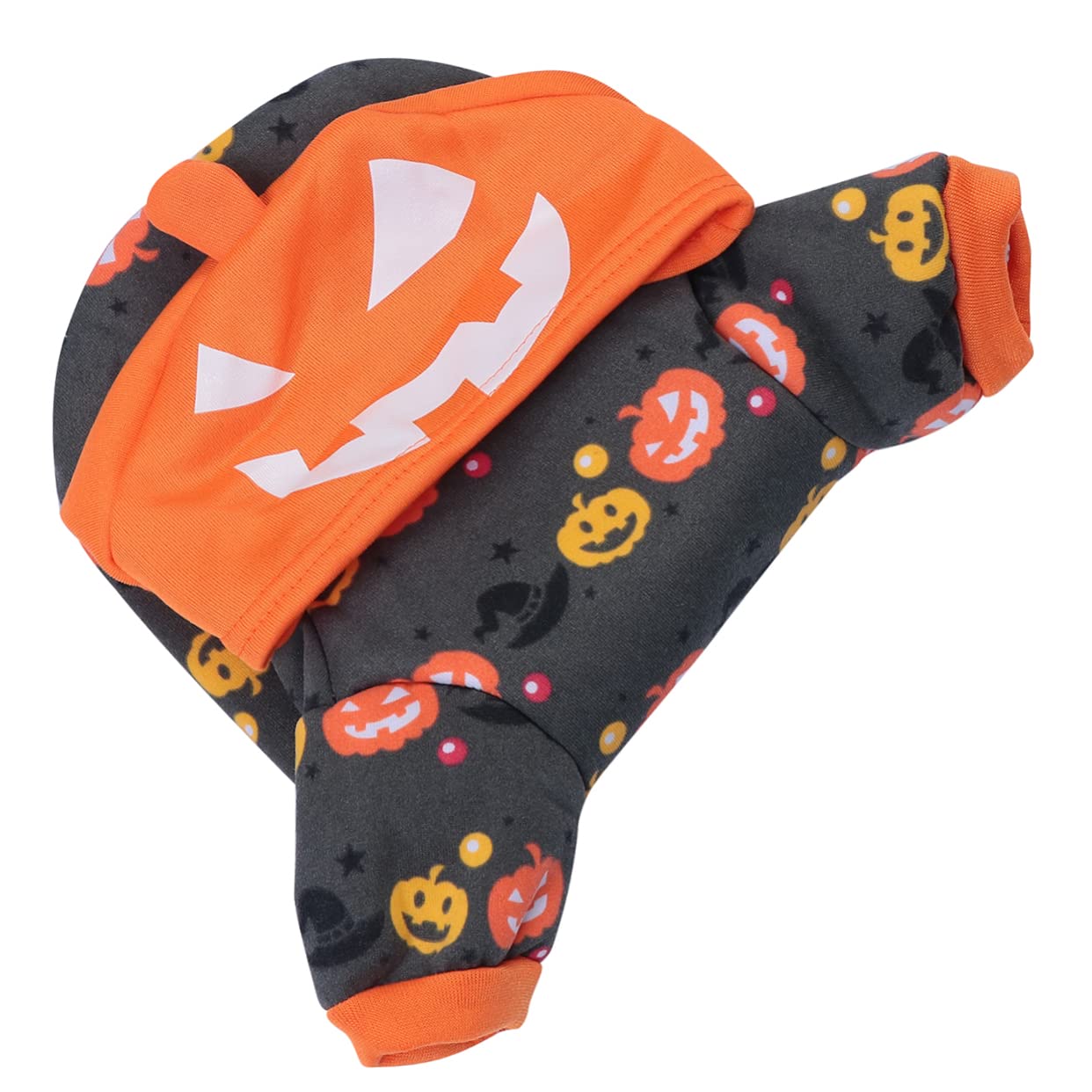 HMJGDHX 3 Pezzi di Costume per Animali Domestici, Cappotto per Animali, Vestiti di Zucca di Halloween per Cani, Cosplay di Halloween