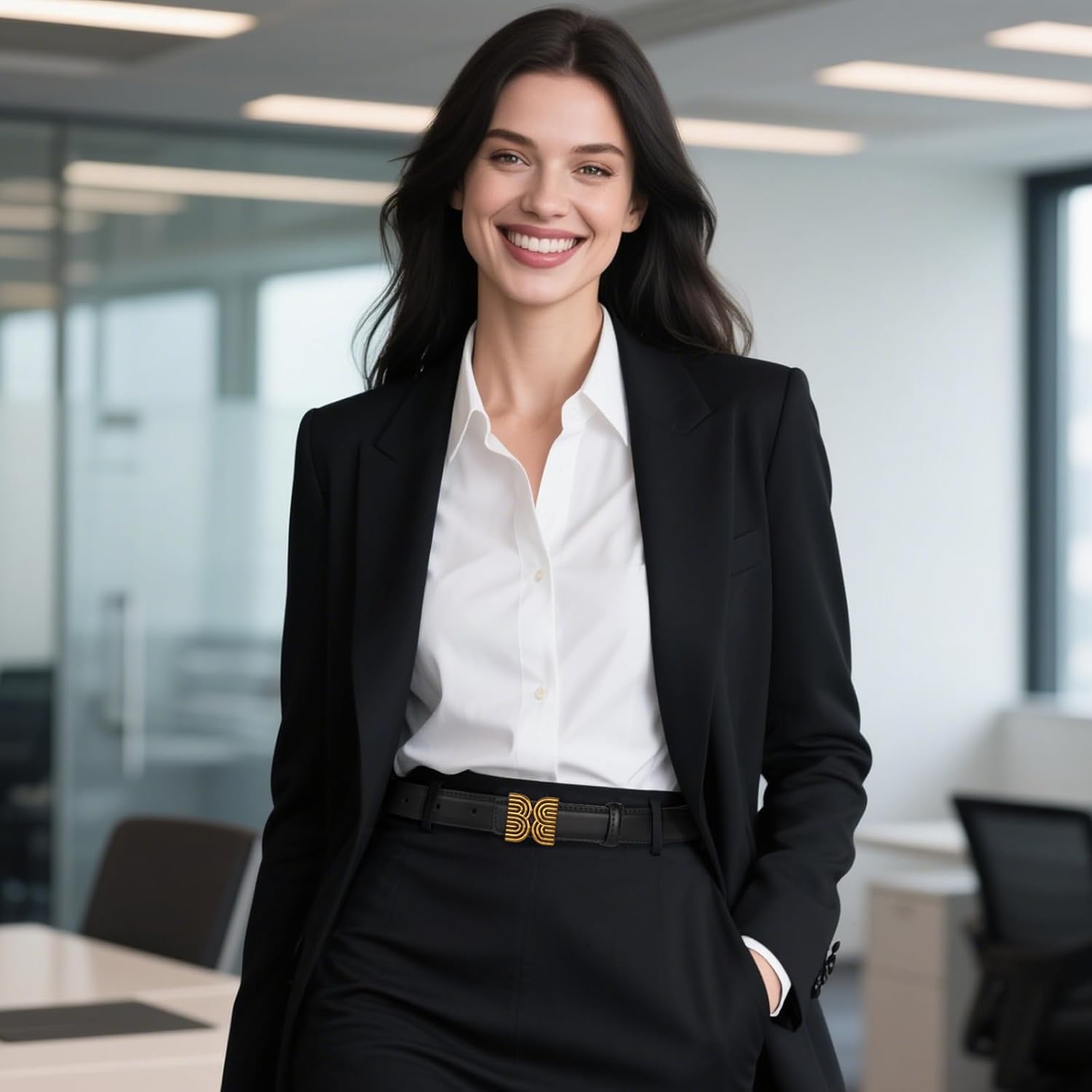 EXTREE Women's Premium Leather Belt -2-4cm Adjustable Buckle for Pants&Skirts, Versatile Daily Wear, Gift&Quality Guaranteed - Image 4