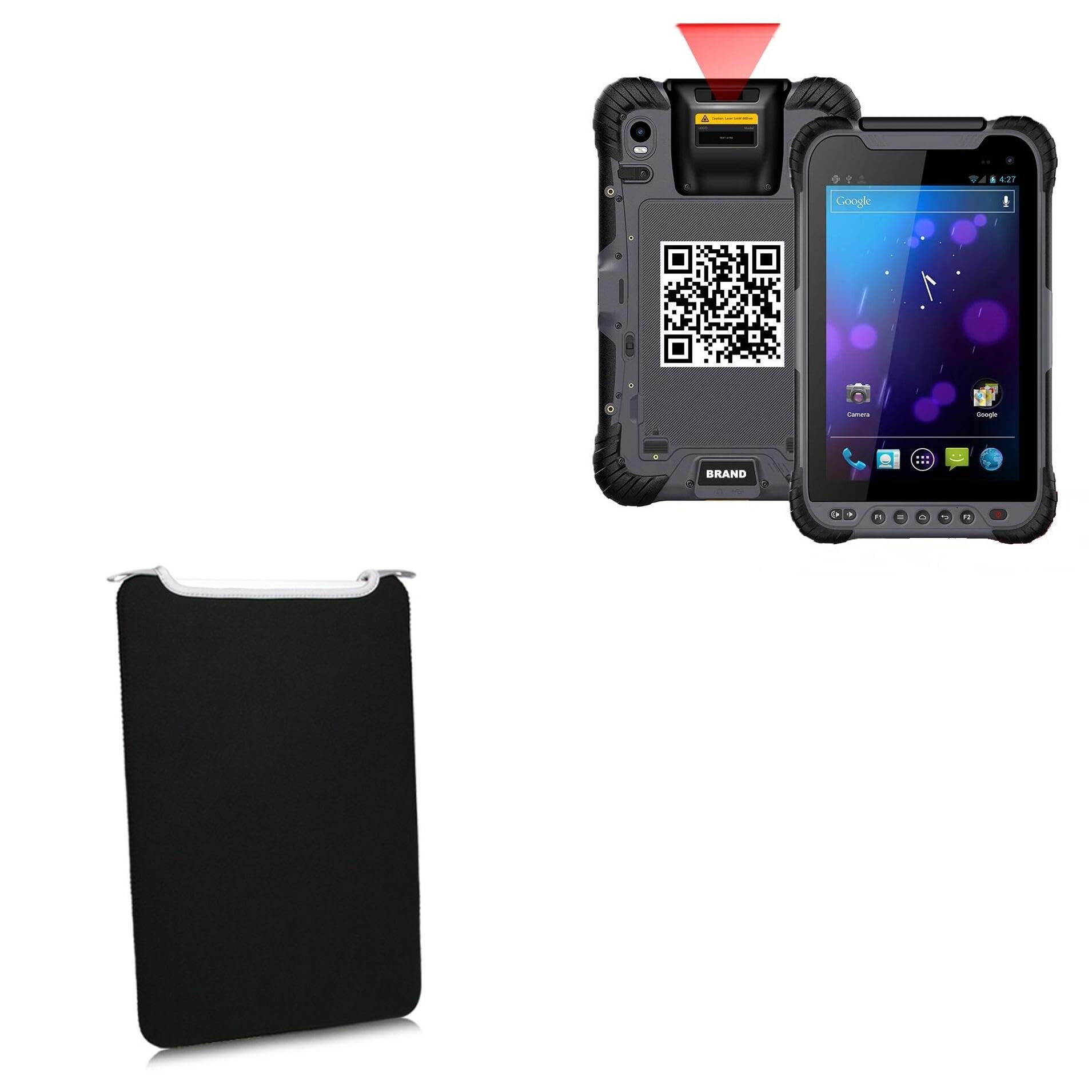 BoxWave Case Compatible with Geekland GK-ST8-QC (8 in) - SlipSuit, Soft Slim Neoprene Pouch Protective Case Cover - Jet Black