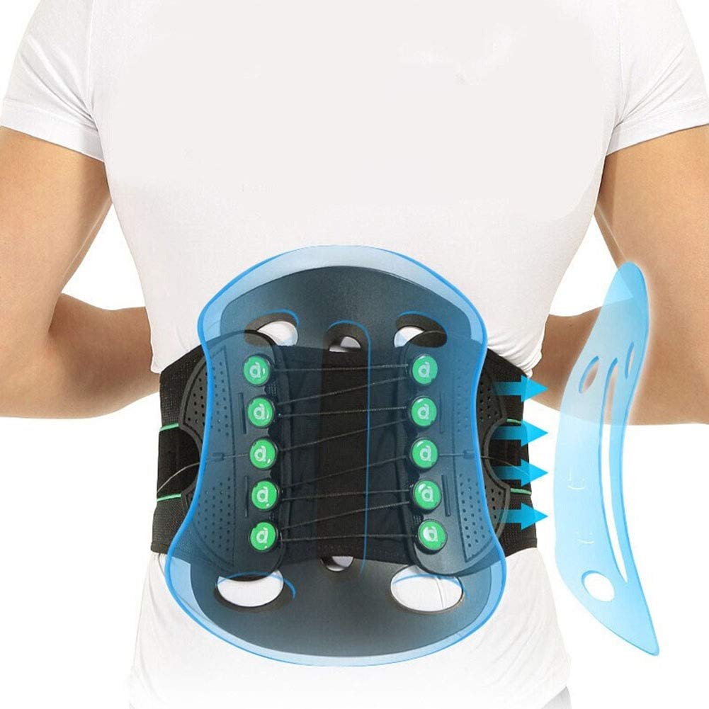 Alivio del Dolor de la Parte Inferior de la Espalda con Sistema de polea Cinturón de Soporte Lumbar para Mujeres y Hombres Hernia de Disco Correas de Cintura Ajustables (Tamaño : XL)