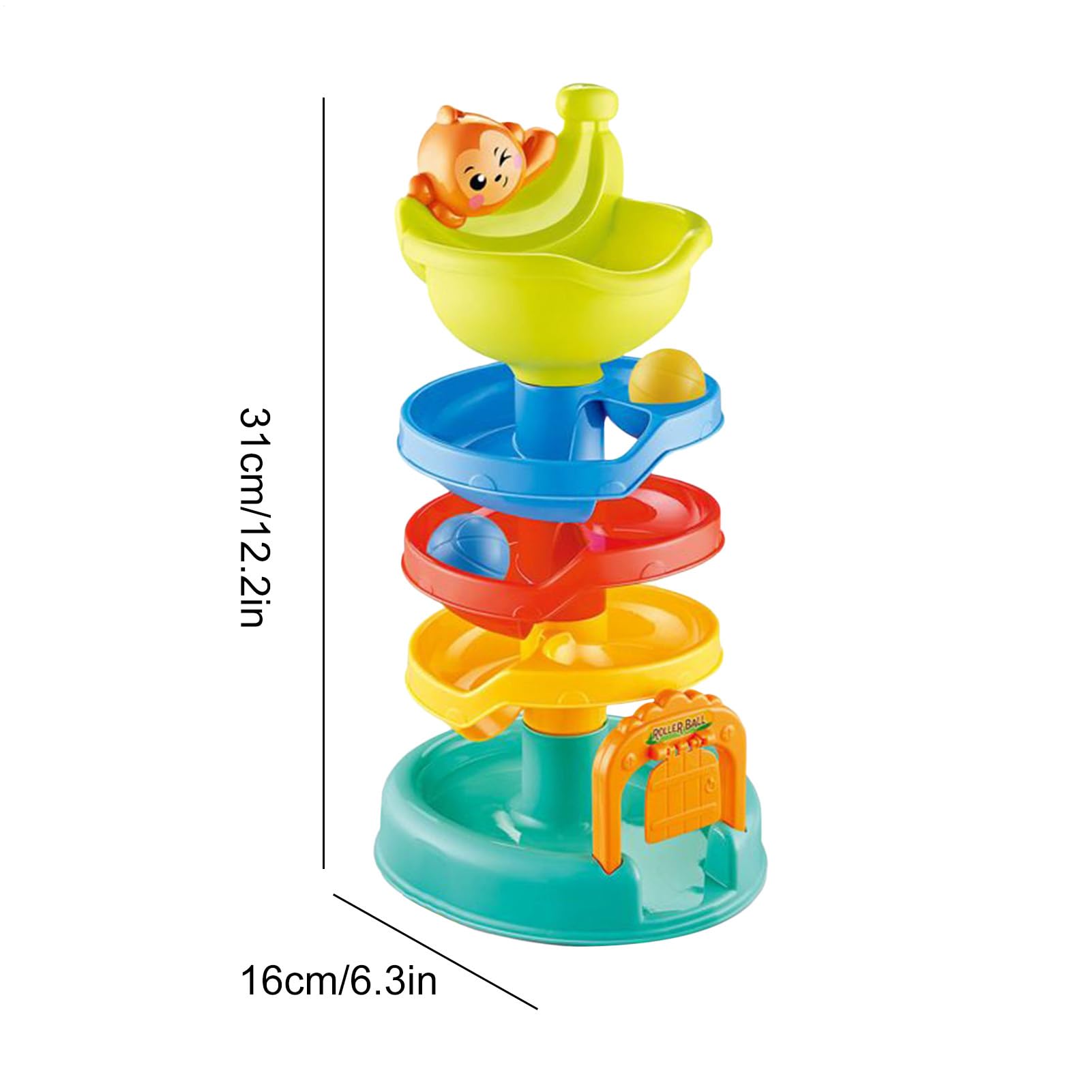 Tour à Billes Et Balles – Jeu D’empilage Pour Tout-petits 18 Mois+ – Développement Motricité Fine – Couleurs Vives – ABS Sécurisé