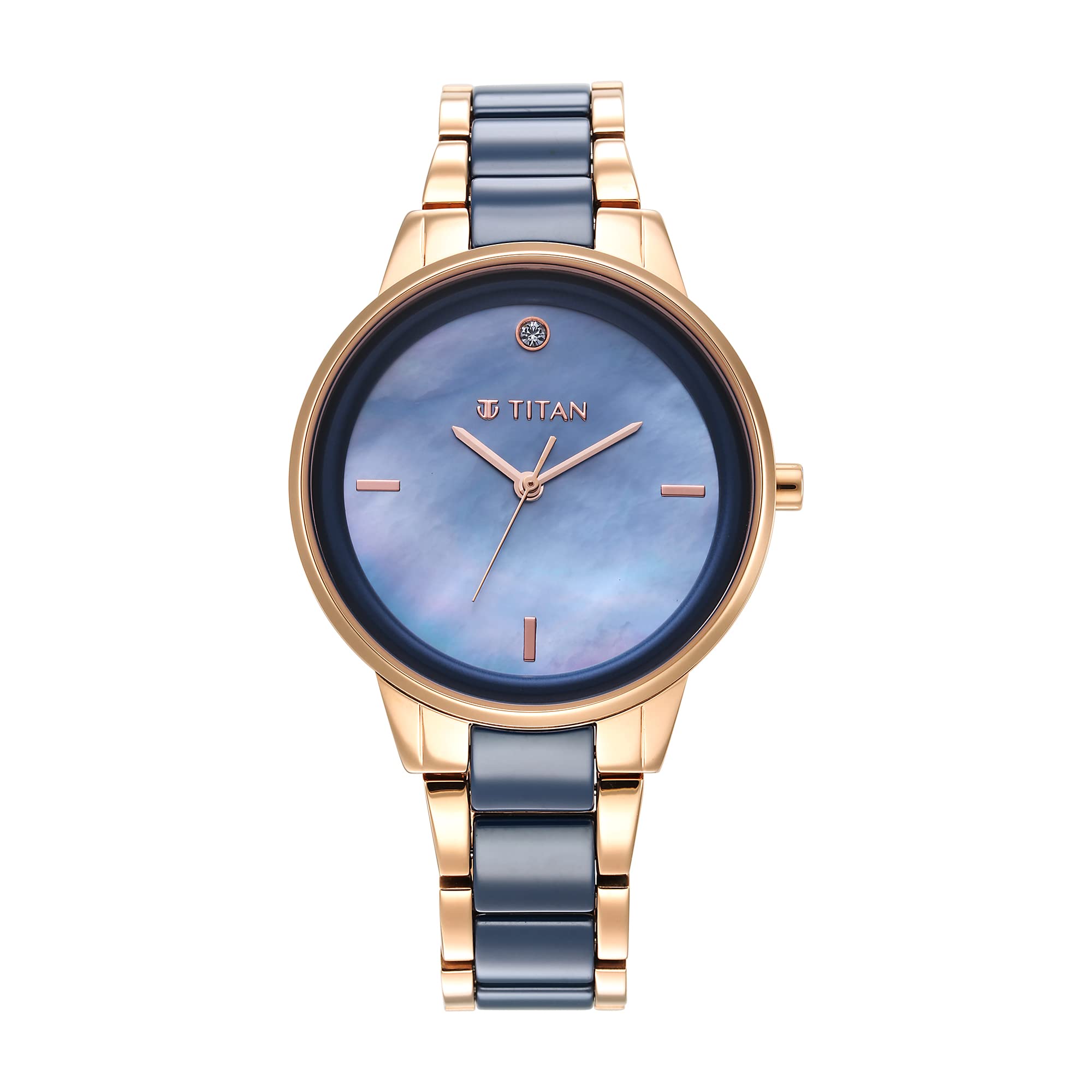 Titan Purple Ceramics Blue Dial Analog Steel and Ceramic Strap Watch for Women-NS95213KD03 (B0BP28LLX9) Amazon Price History, Amazon Price Tracker