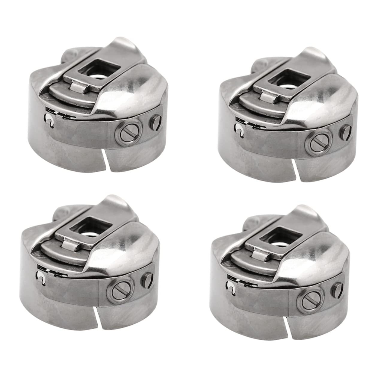 LIFKOME 4Pcs Metal Bobbin Case for Sewing Machines Durable Replacement Sewing Device Compact and Space Saving Design for Beginners and Craft Enthusiasts Use