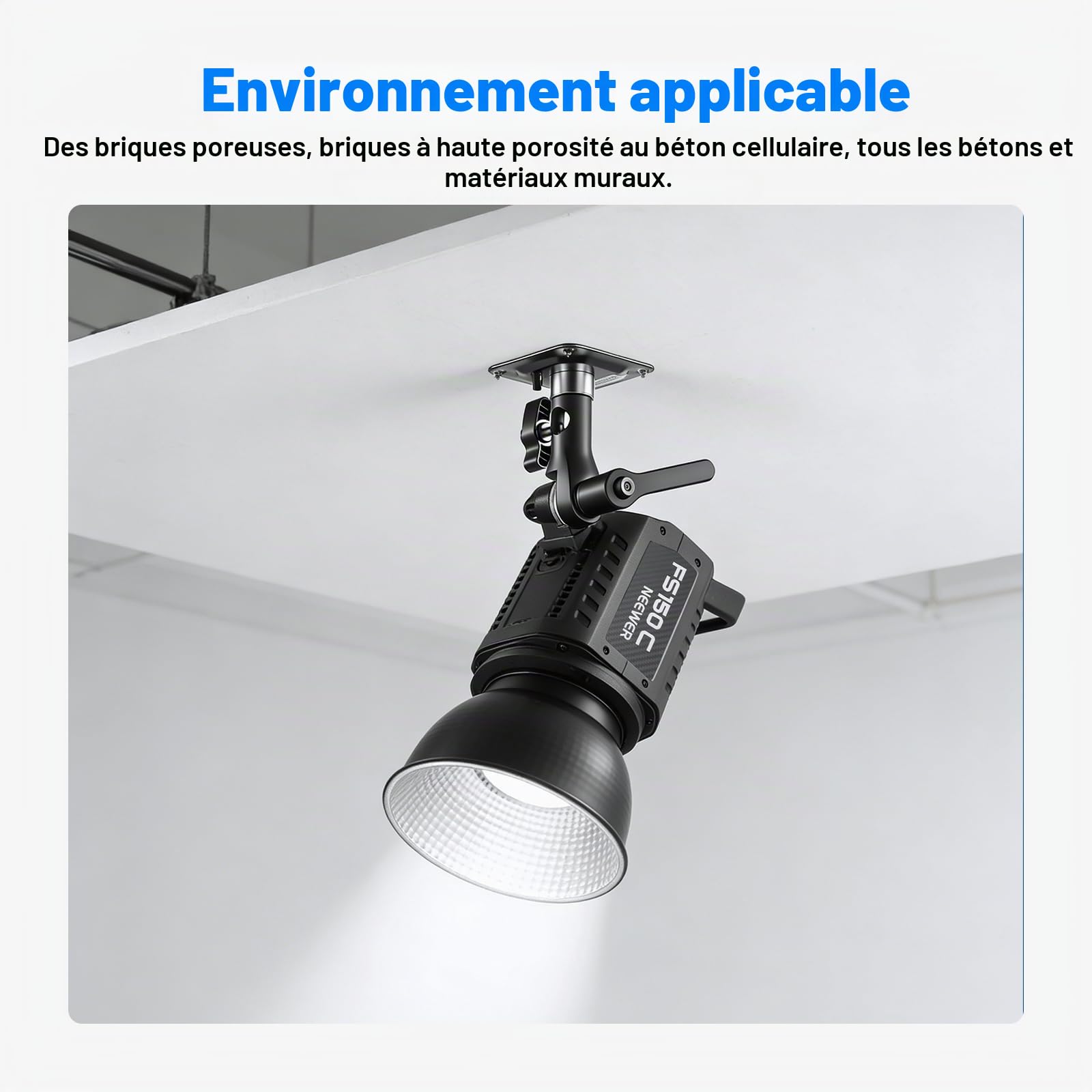 Neewer® Photography Studio Vidéo Support de Plafond Mural avec Filetage 1/4"