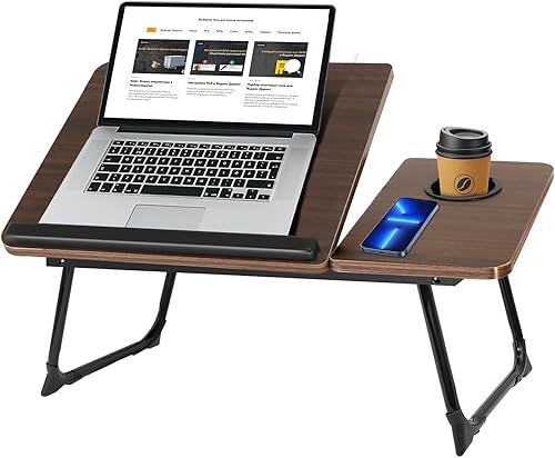 Escritorio para computadora portátil para cama, mesa de cama para laptop, soporte para computadora portátil, escritorio plegable para computadora