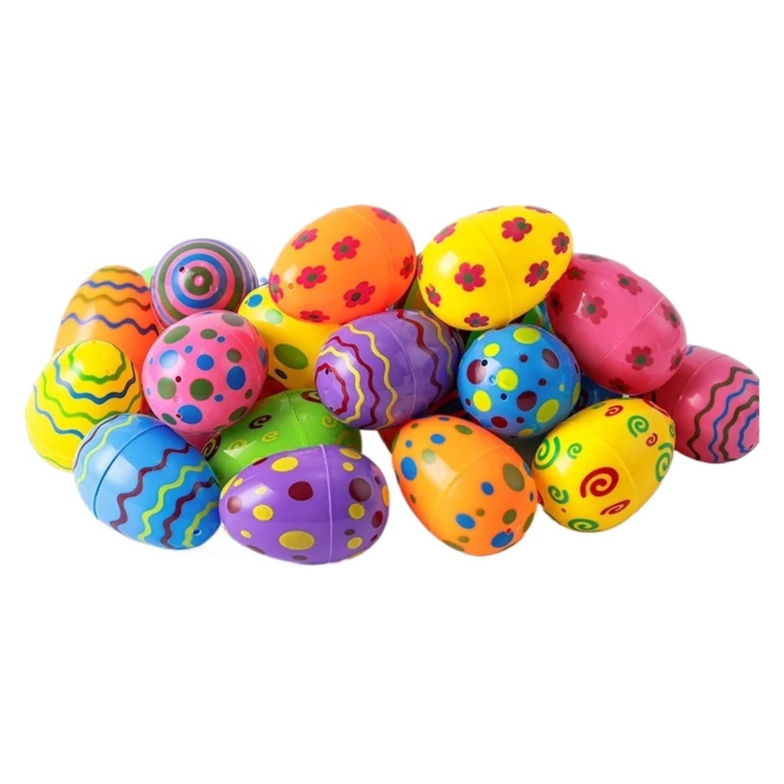 ZYAYNG 24PCS Easter Eggs Plastic Empty Egg Party Yard Game Prizes Supplies DIY Home Decoration For Easter
