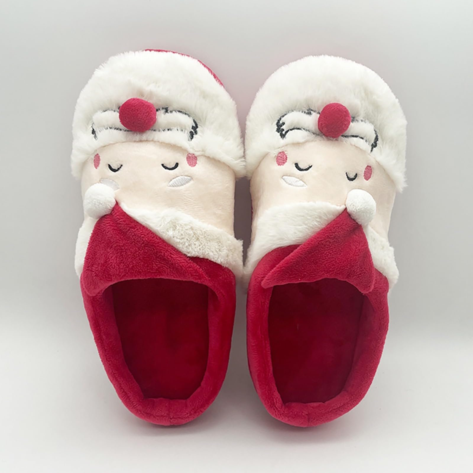 Pantuflas de invierno para parejas, de Papá Noel, para hombre y mujer, cálidas y cómodas para el hogar