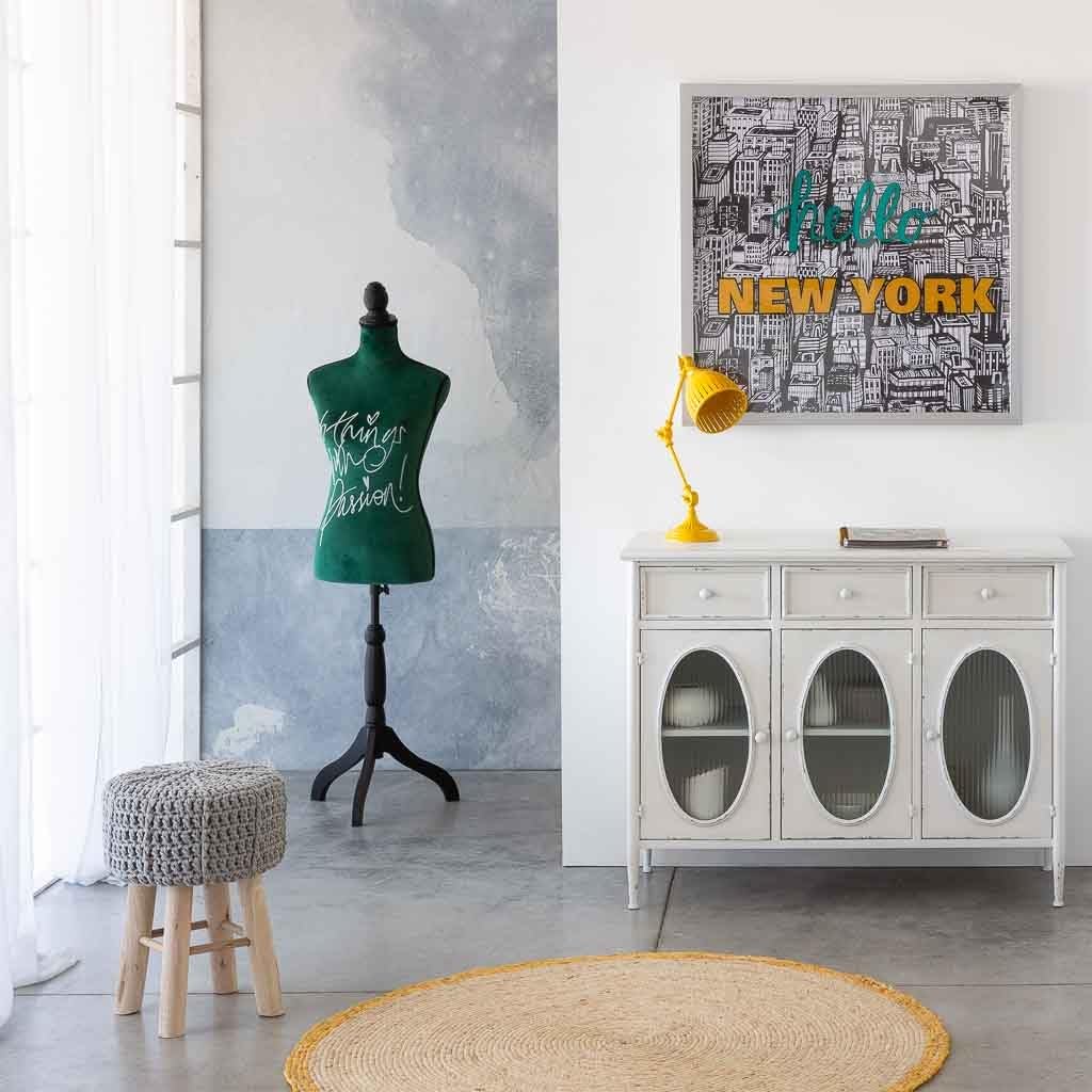 WANDERLUST DECO Lámpara flexo de mesa de metal amarillo