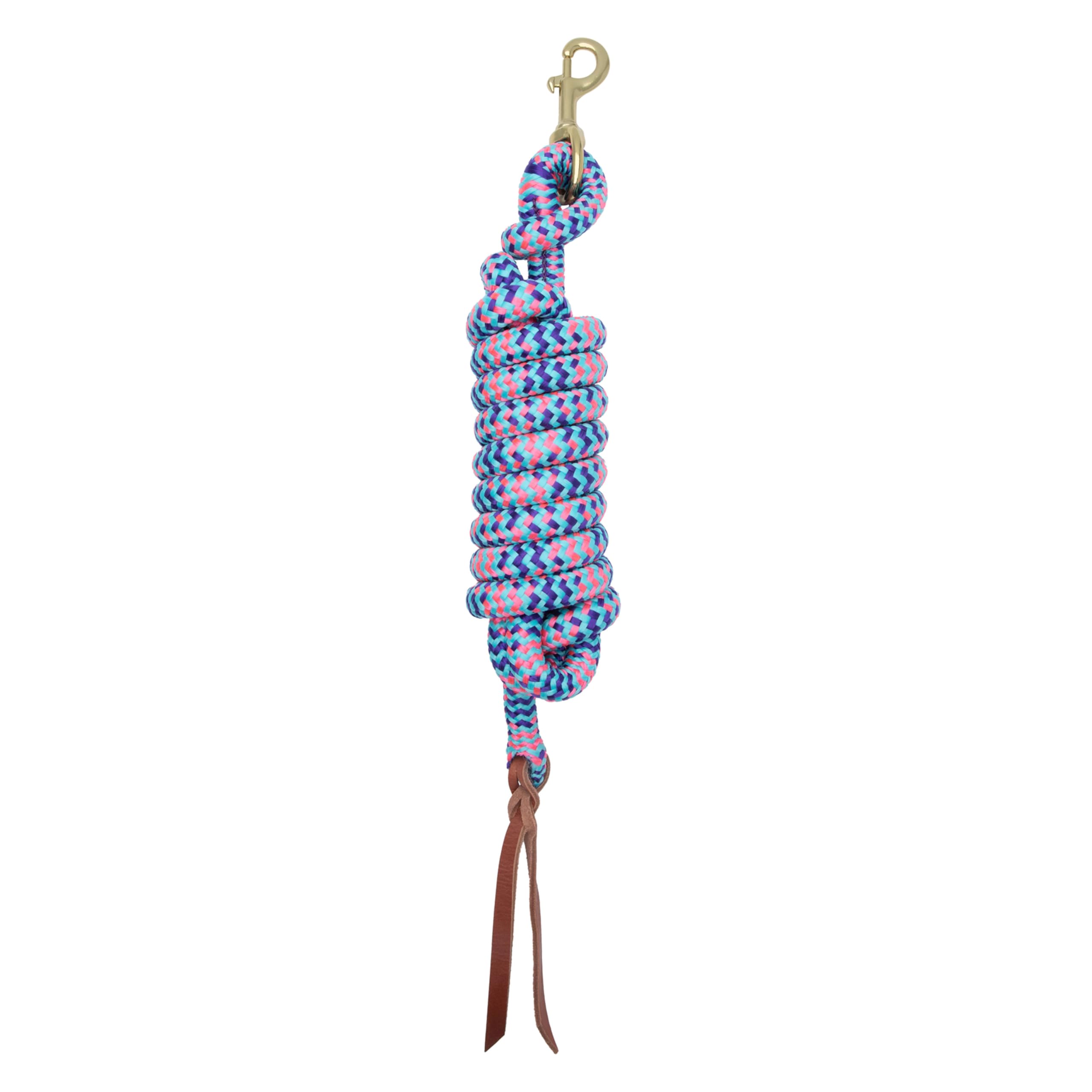 Weaver Leather Rough Out geöltes Brustkragen, Unisex-Erwachsene, Poly Cowboy Lead with Snap, 5/8" x 10'