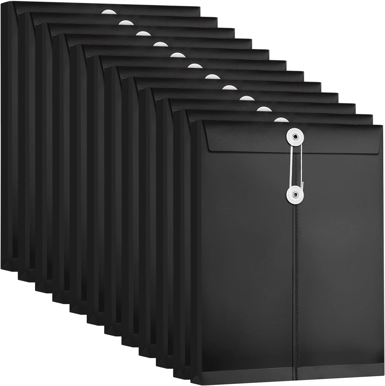 URbantin A4 Plastic Wallets Folders,12 PCS Document Folder with String Closure,Plastic Folders