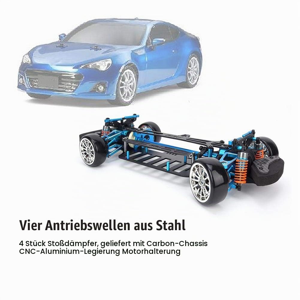 Tbest RC Auto Rahmen, Radstand Rahmen Carbon Fibre Chassis Stoßstange RC Auto Modell Rahmen für TT01 1/10 RC Auto Modell
