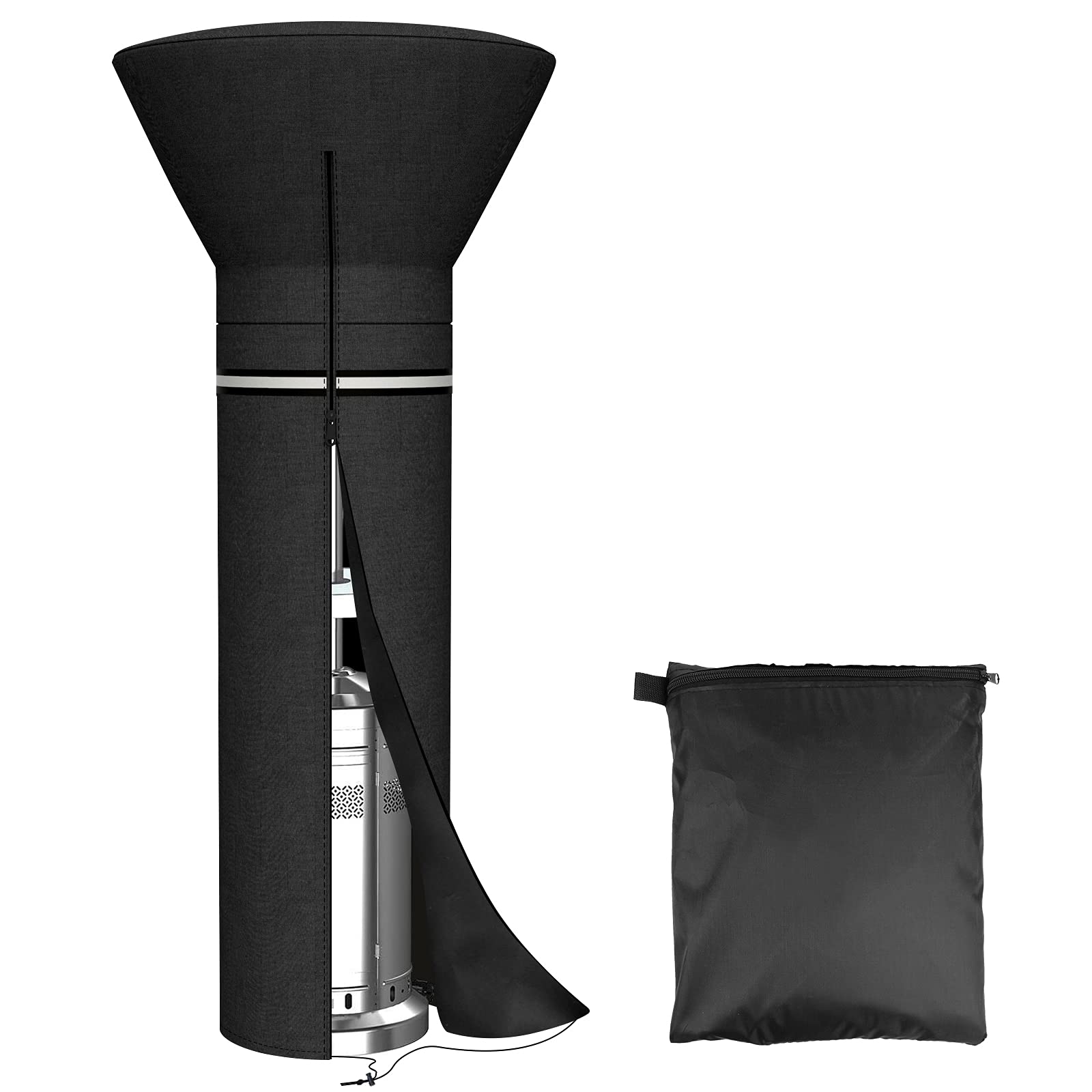 BLIKA Outdoor Patio Heater Cover, Patio Heater Cover Waterproof with Zipper, Patio Heater Cover 600D, Round Patio Heater C...