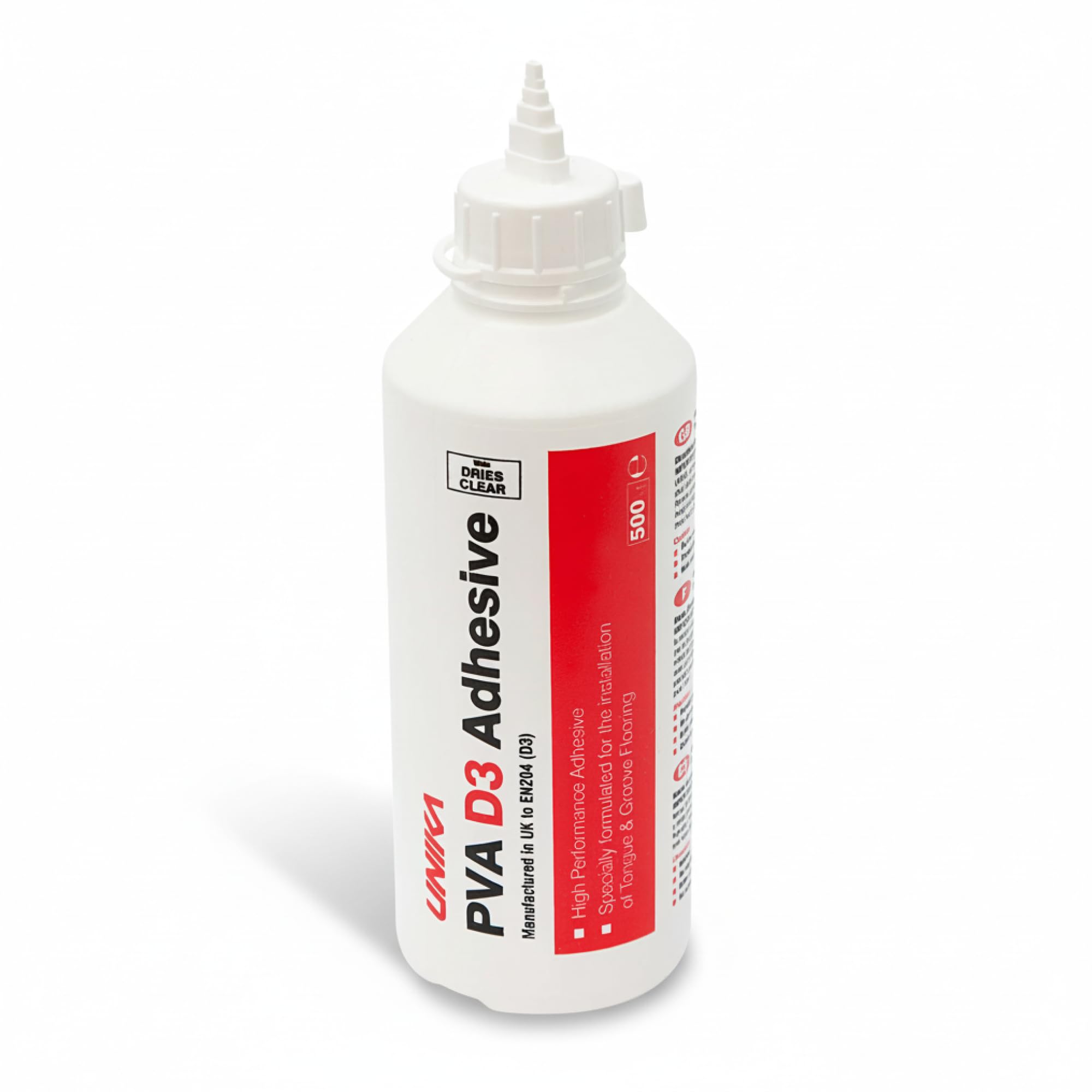 Unika Clear Pva D3 Adhesive/Glue - Waterproof: Tongue & Groove Flooring