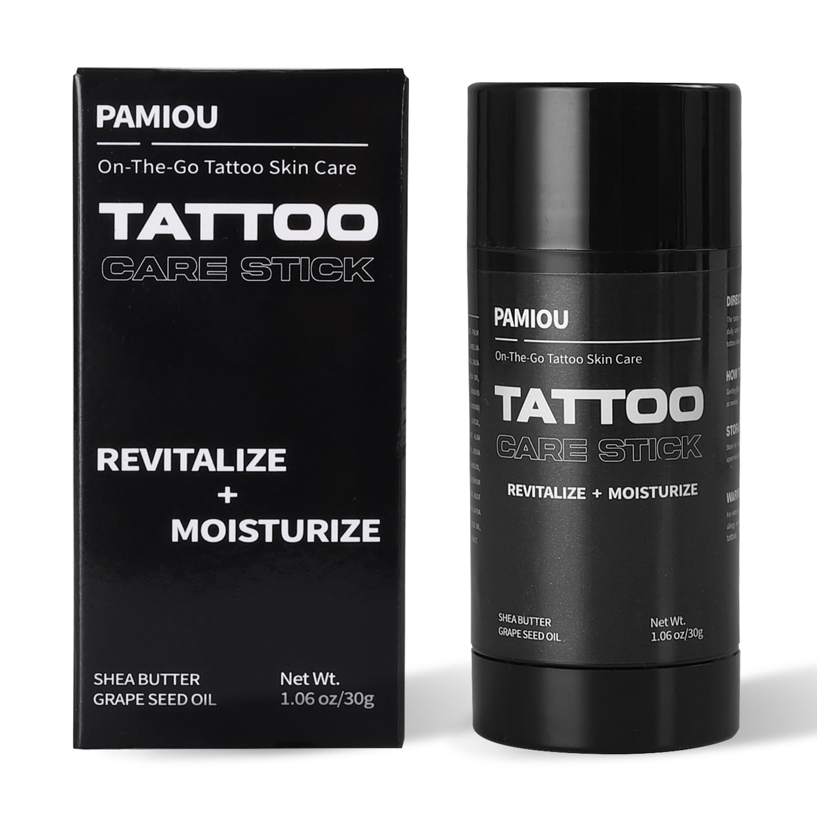 Tattoo Aftercare Tattoo Butter Balm, On The Go Tattoo Care Stick, Portable Balm For Color Enhancement, Brightener & Moisturizer With Naturally Derived Ingredients - 1 oz