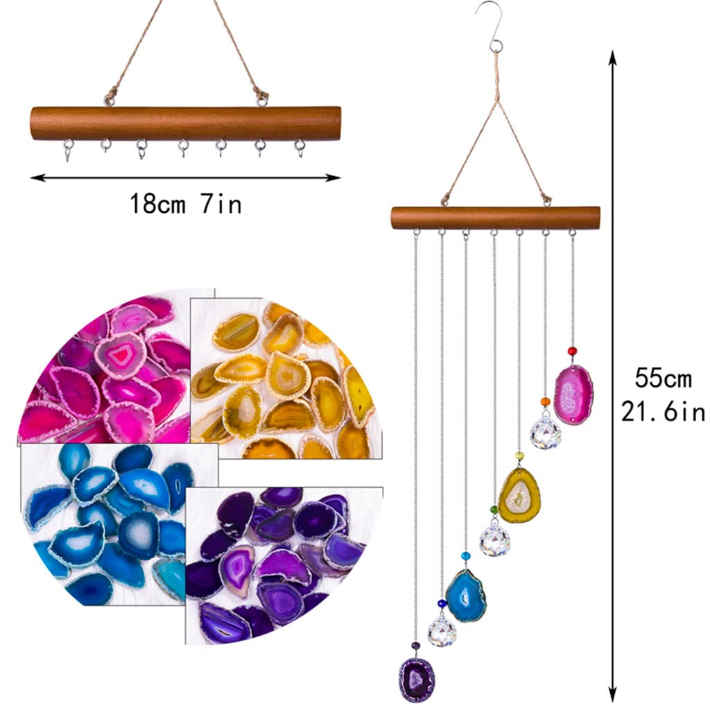 ベル 手作り瑪瑙 スライス　風鈴 吊り下げ リビングルーム 装飾記念チャイム ベル 手作り瑪瑙 スライス 風鈴 吊り下げ リビングルーム 装飾