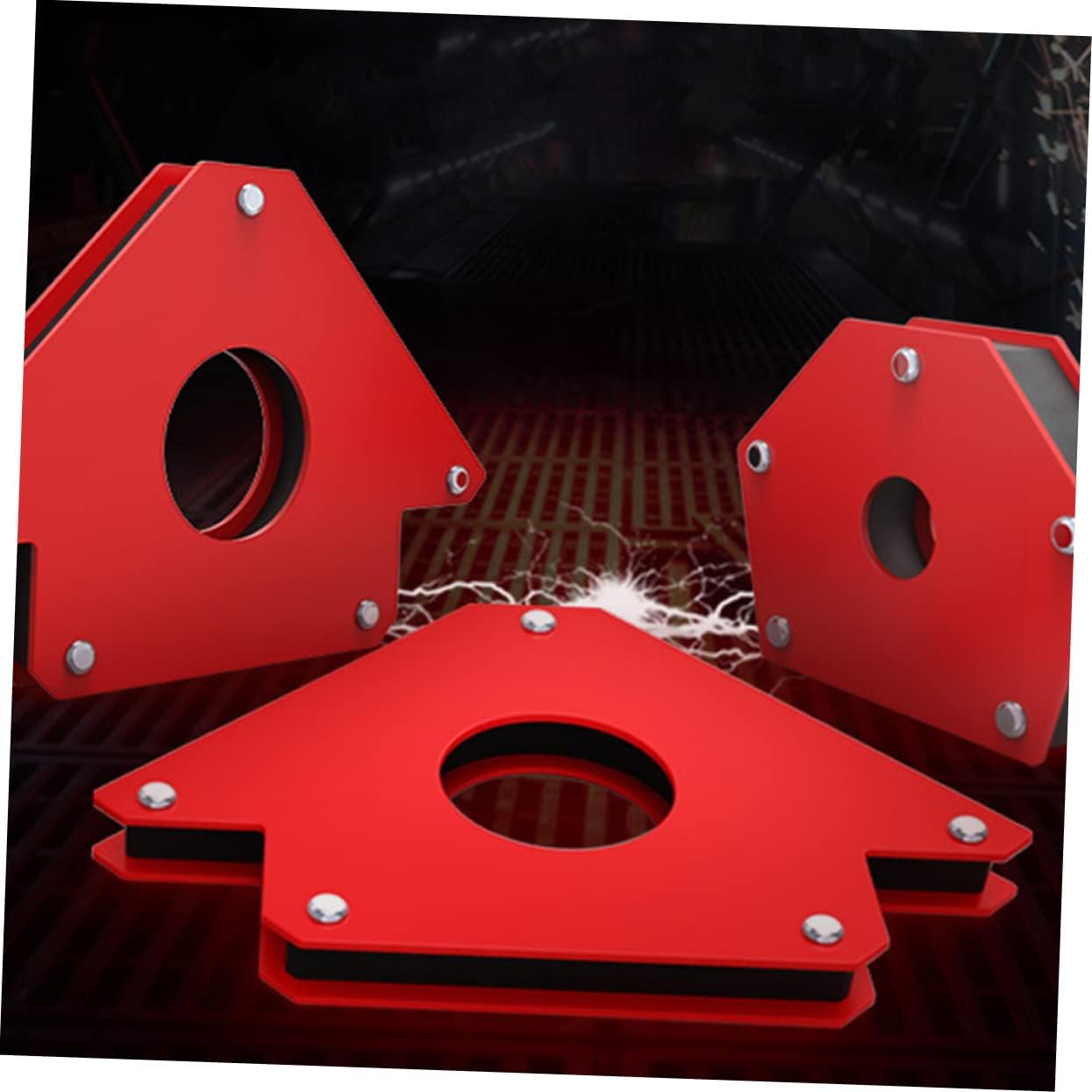 6pcs Magnetic Welding Holder Multi-angle Fixator Tool Triangle Welding Aid for Precise Angles Convenient Magnetic Design Essential Accessory for Professionals