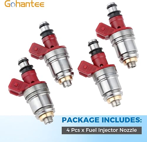 Miniatura 7 de Inyectores de combustible 16600-86G00 Reemplazo para Nissan Pickup 2.4L 1995 D21 2.4L 1990-1994 JS2-1 16600-86G10 Paquete de 4