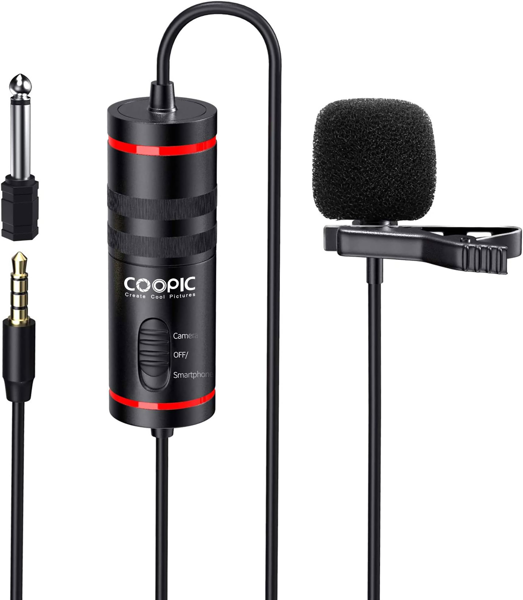 PowerDeWise Professional Grade Lavalier Clip On Microphone Lav Mic