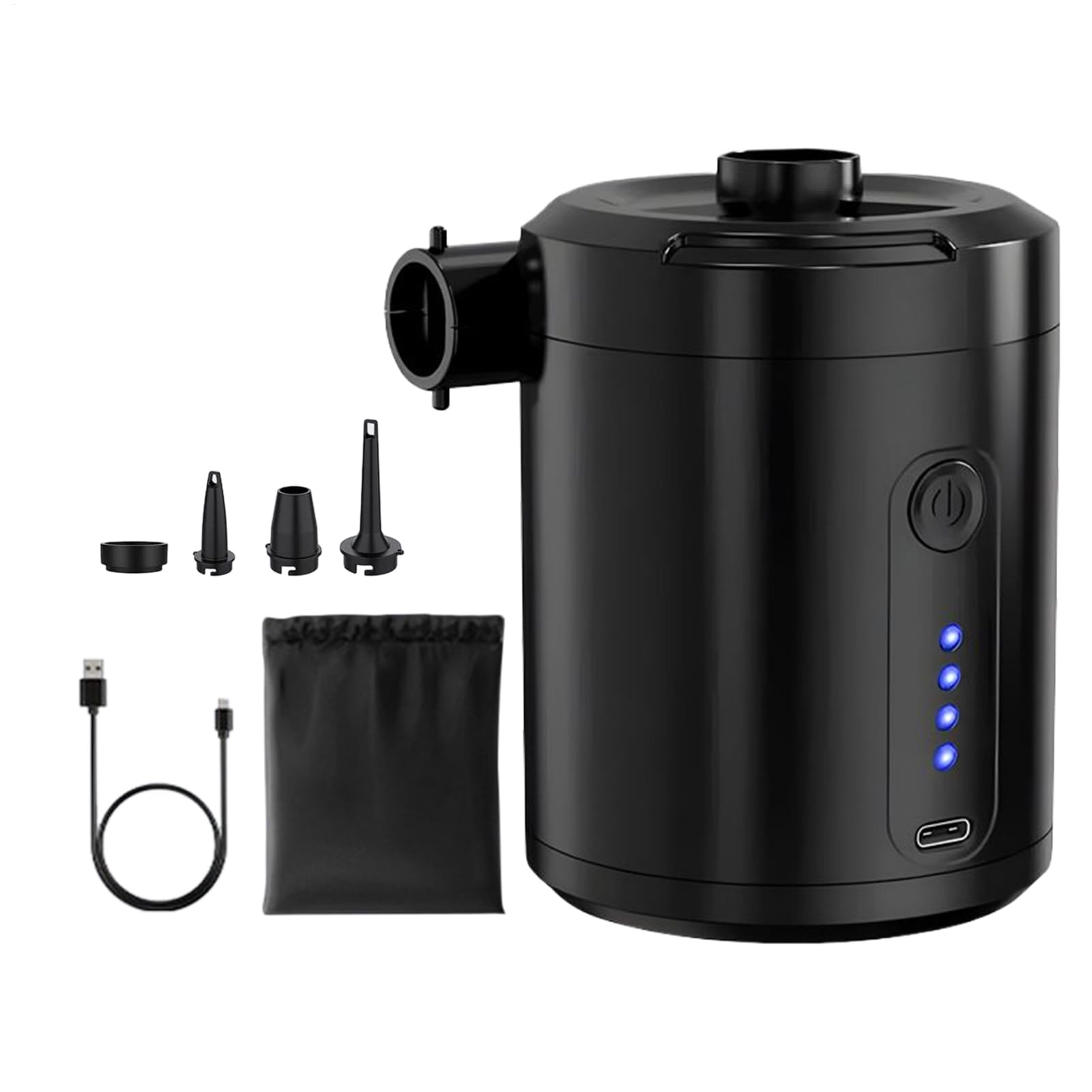 Pompe à air rechargeable à faible bruit et gonfleur électrique type C - 8