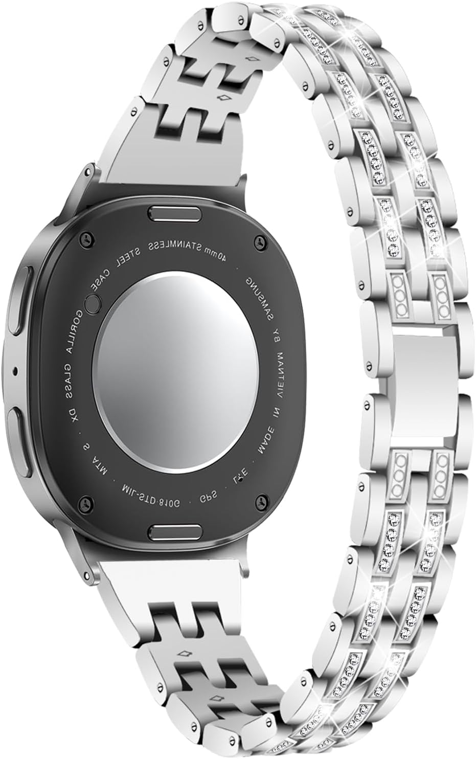 Bracelet Compatible with Samsung Galaxy Watch 8 40mm 44mm 8Classic 46mm Band Rhinestone Diamond Bling Adjustable Strap Wristband for Women