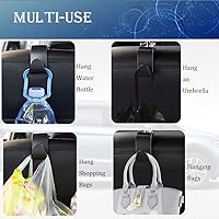 Vista 5 de Gancho universal para reposacabezas de automóvil para bolsos y bolsas, 4 unidades, gancho universal para reposacabezas de vehículo, organizador