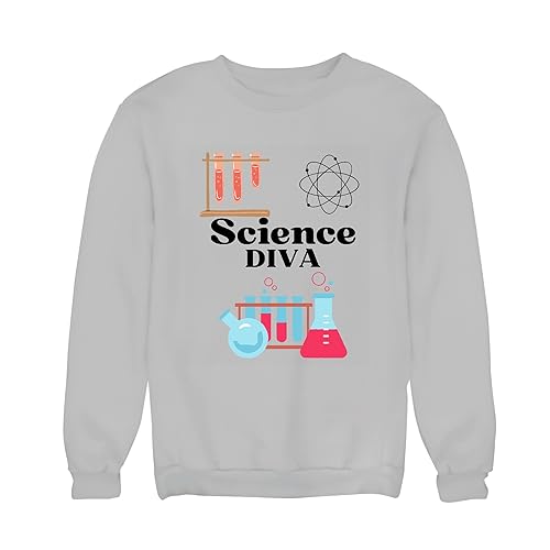 Science Diva Stem Grad Student Female Scientist College Grad Gifts Doctoral Thesis Gifts for Her Grey Muticolor Unisex Sweatshirt