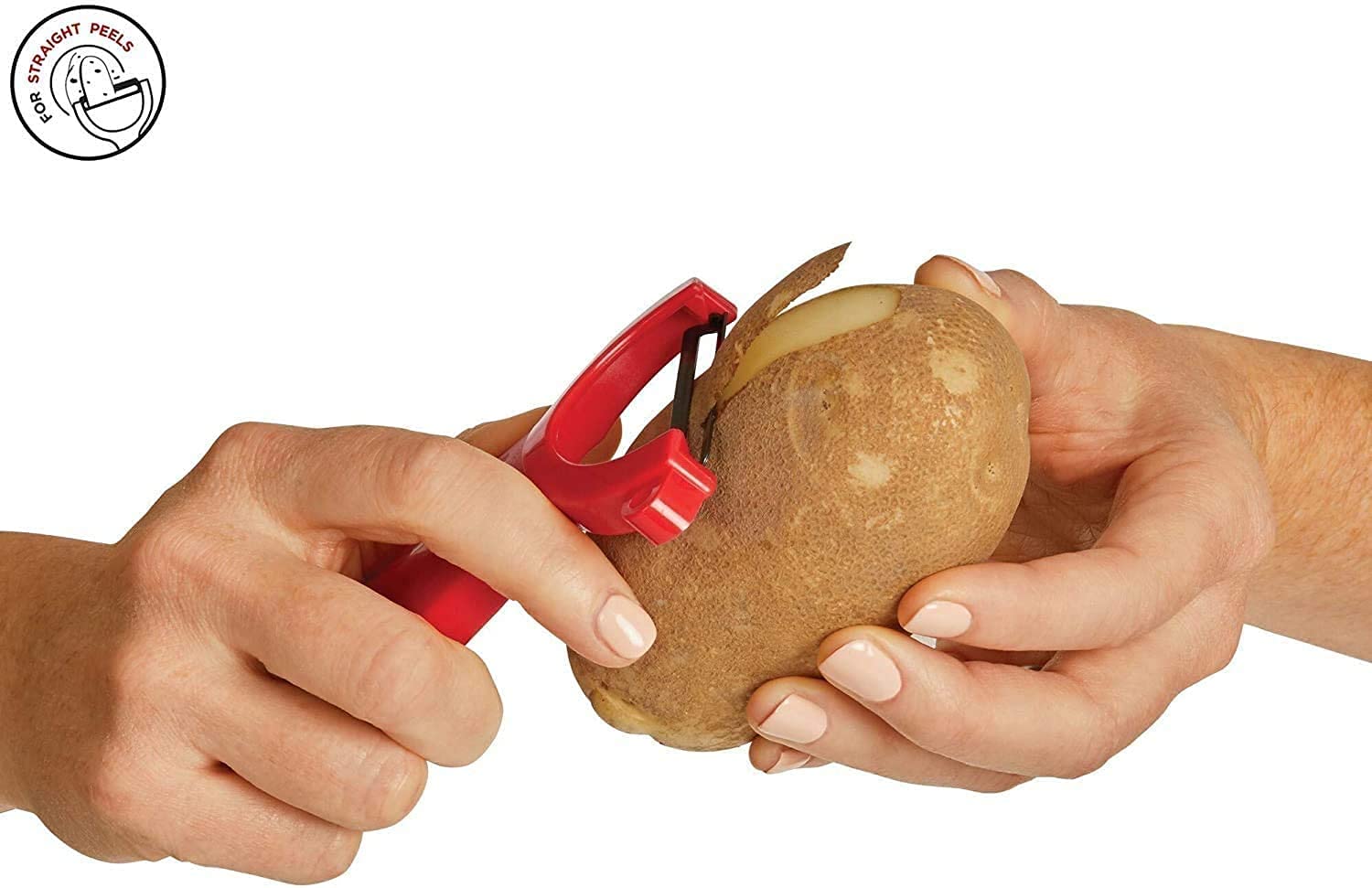 KUHN RIKON 24286 Swiss Peeler zestaw 2-częściowy, obieraczka do warzyw, ostrze ze stali nierdzewnej, czerwony i zielony, plastikowy