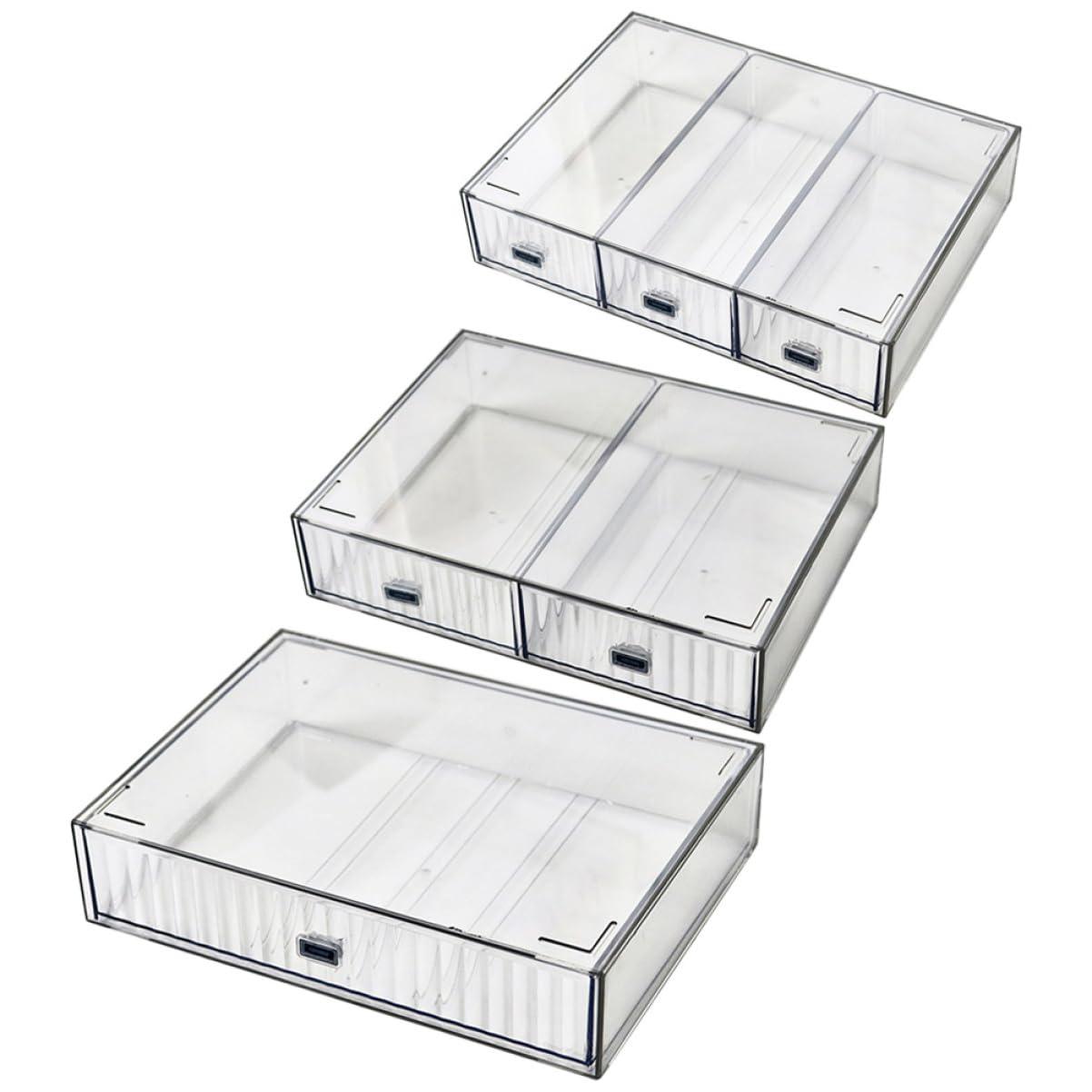 NUOBESTY Organiseur De Bureau À 3 Tiroirs Extensible Et Multicouche Boîte De Rangement Pour Maquillage Et Papeterie