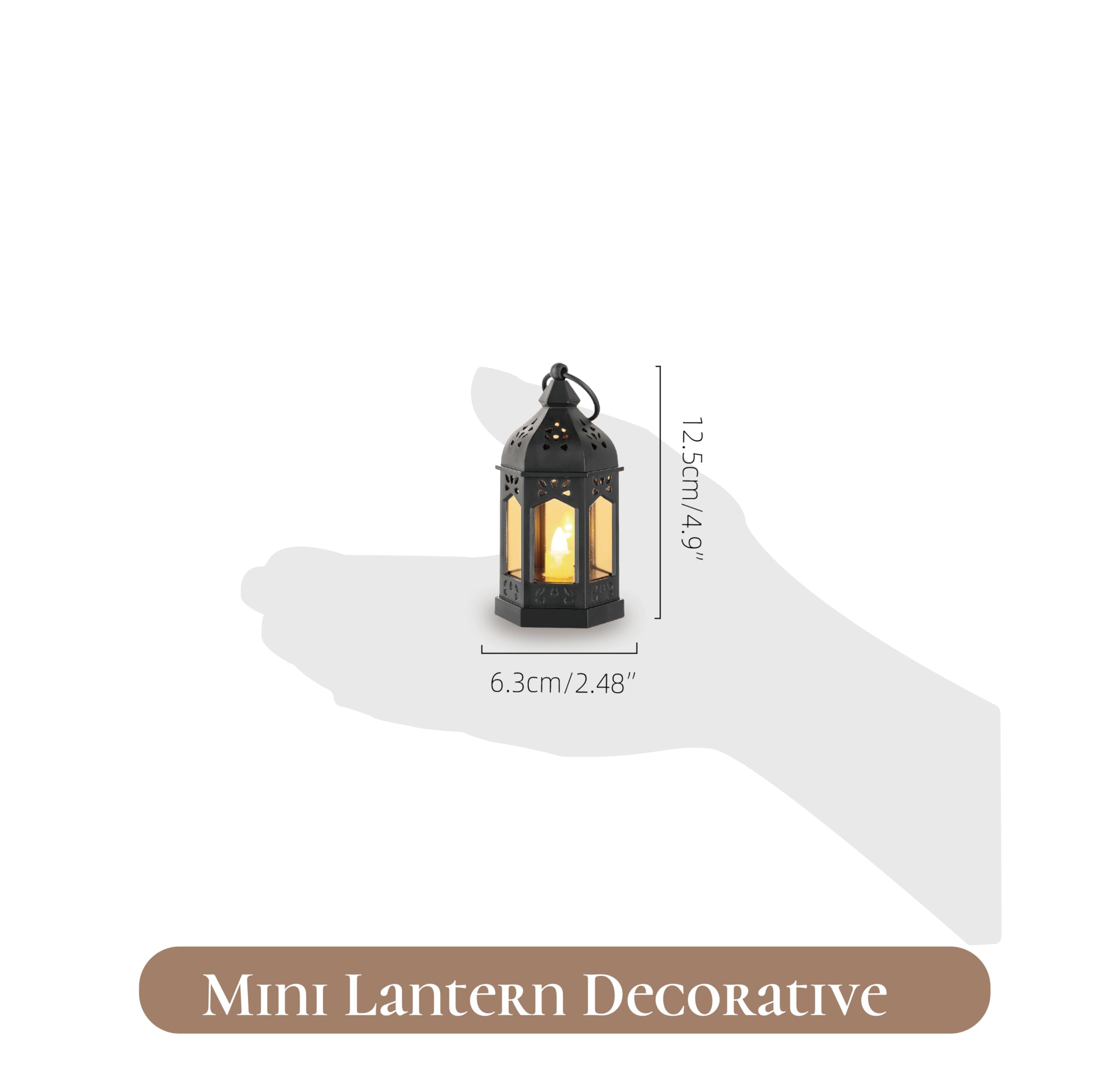 Amazon.com: Staymoment Mini Black Lanterns with LED Candles, Set