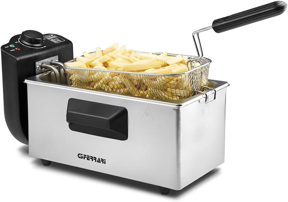 G3 Ferrari G10124 Pastella Friggitrice Inox Smontabile, 3 Lt, 2000W G3 Ferrari G10124 Pastella Friggitrice Inox Smontabile, 3 Lt, 2000W