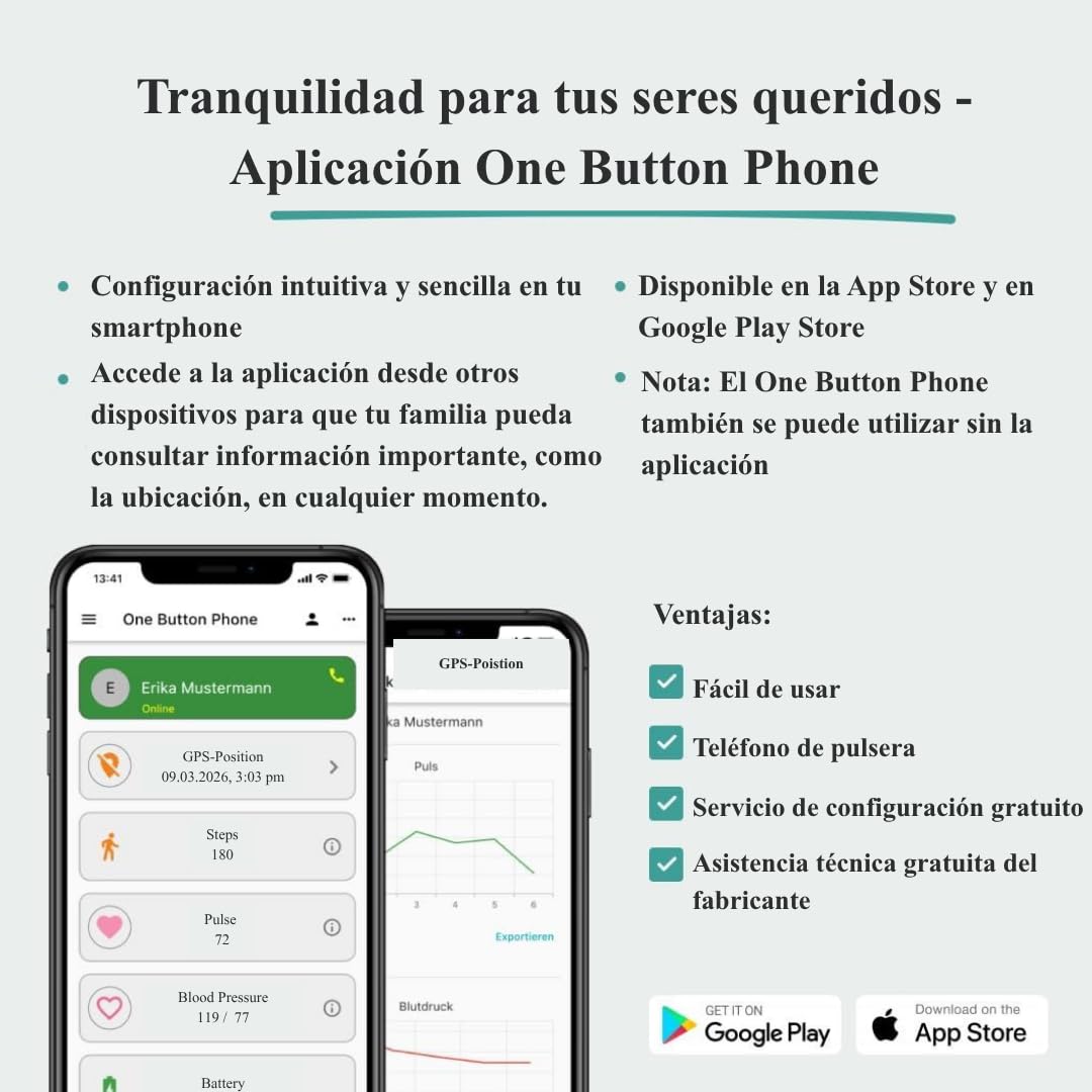Reloj GPS SOS Localizador Mayores | Sin Abono | Detector de Caídas, Función Teléfono 4G, Monitor de Salud | Sin Cuotas, App Familiar en Español