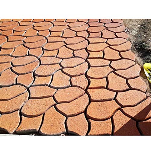 BESTOMZ 1 PCS Reusable DIY Walk Maker Paving Concrete Stepping Stone Mold for Garden Decor (60 x 50 cm) - Thumbnail 5
