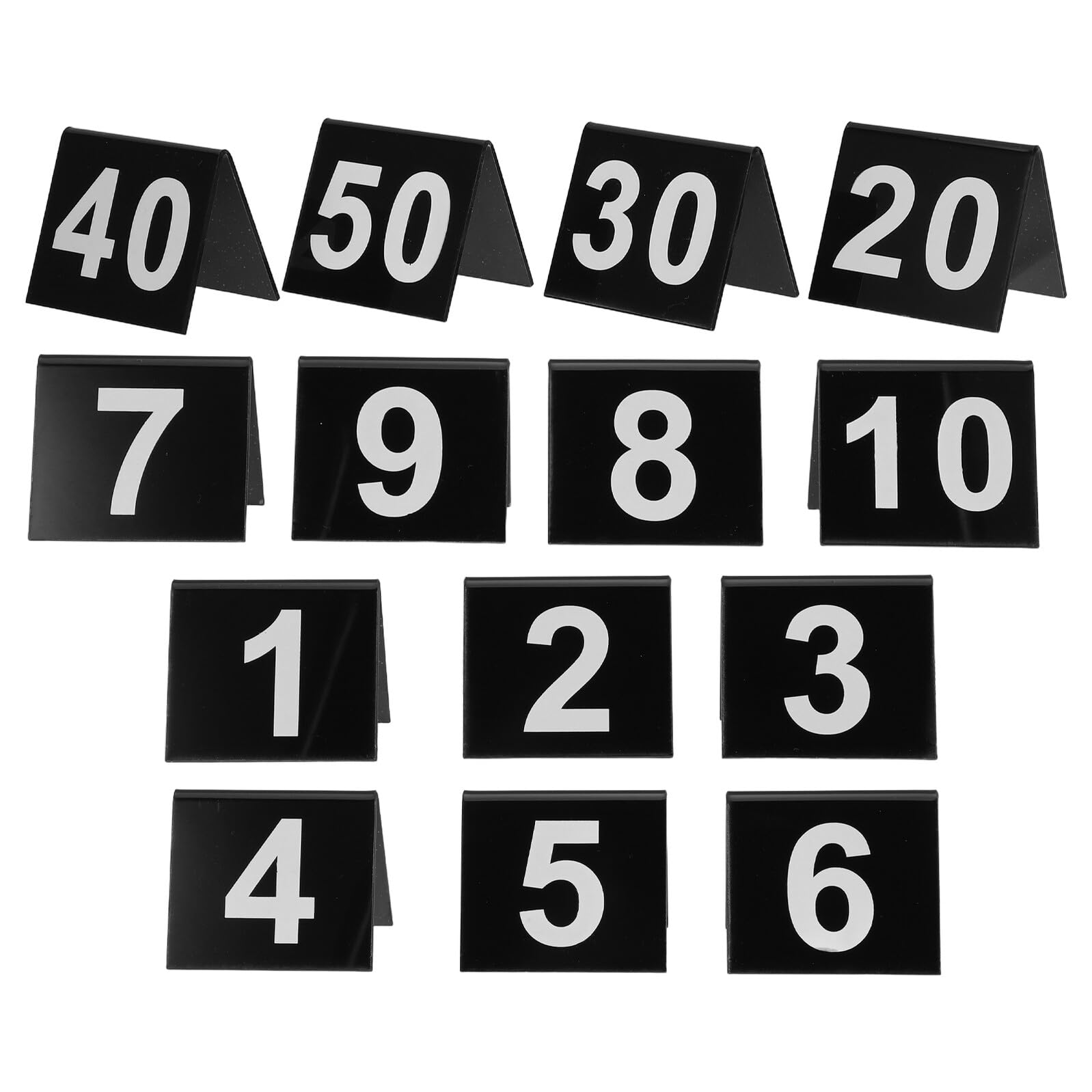 SUPVOX Porta Tarjetas de Mesa Acrílico 50 Piezas, Número de Mesa