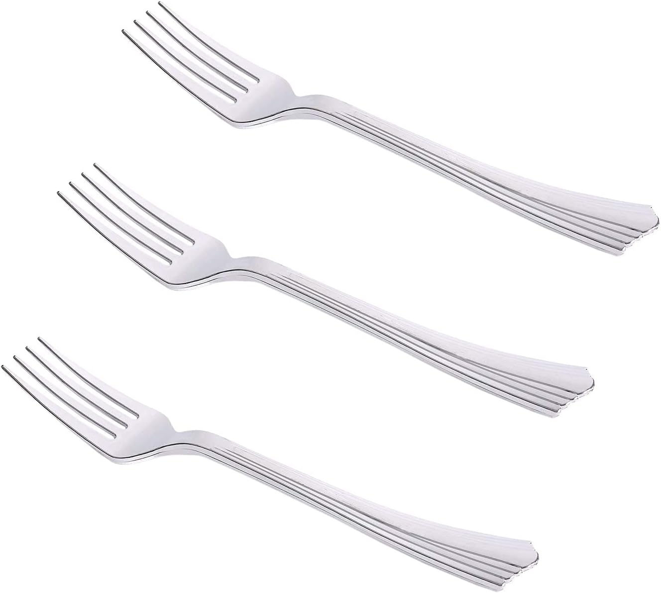 Plastic Silver Forks 600 Pcs Heavyweight Disposable