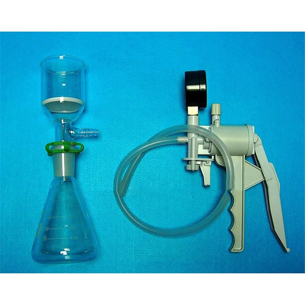 Equipos y suministros de laboratorio Kit de matraz Erlenmeyer vidrio 250 ml y embudo 150 con asa bomba vacío